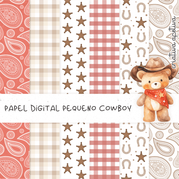 papel digital pequeno cowboy