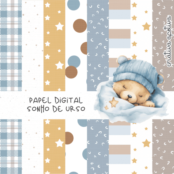 papel digital sonho de urso