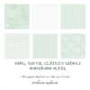 papel digital clássico xadrez monograma verde - Image 2