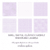 papel digital clássico xadrez monograma lavanda - Image 2