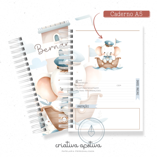 caderno elefante marinheiro