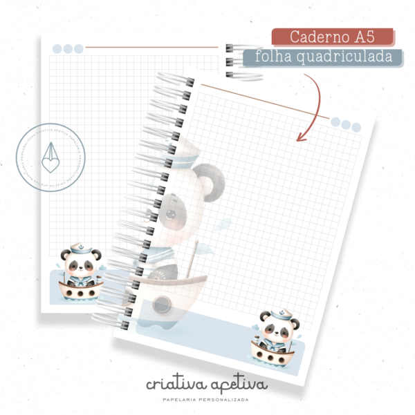 caderno  panda marinheiro - Image 4