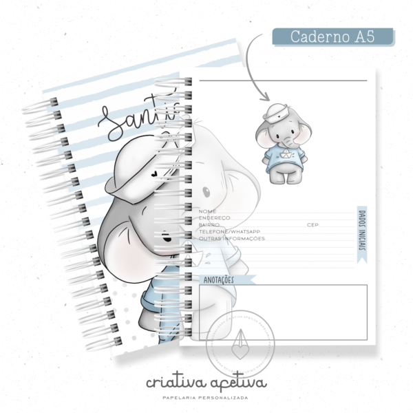 caderno elefante marinheiro