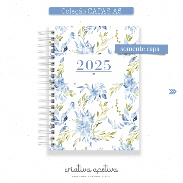 coleção capas azul floral