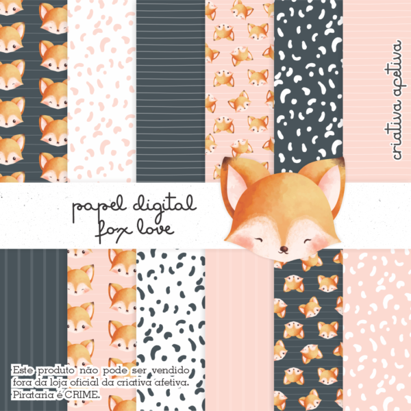 papel digital fox love