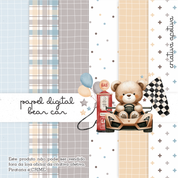 papel digital bear car