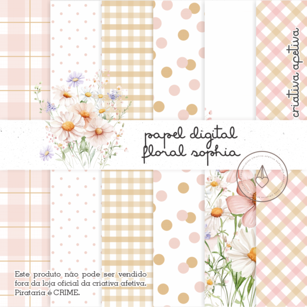 papel digital floral sophia