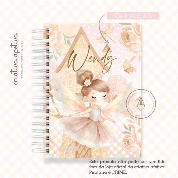 caderno fada wendy