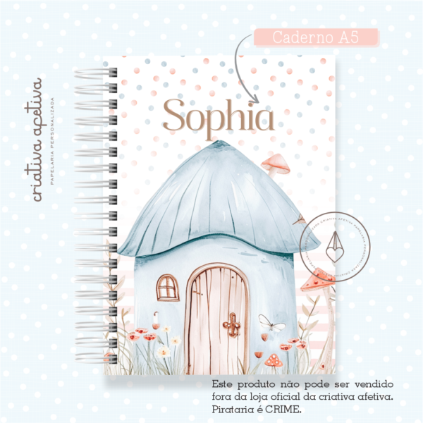 caderno casinha encantada