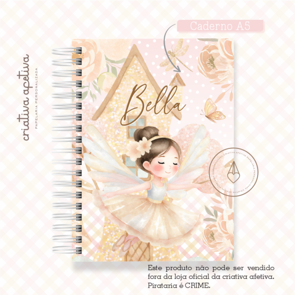 caderno fada bella