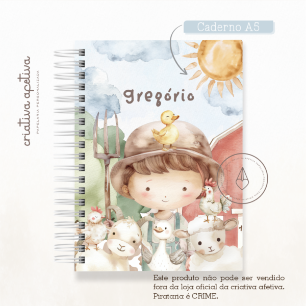 caderno fazendinha do gregório