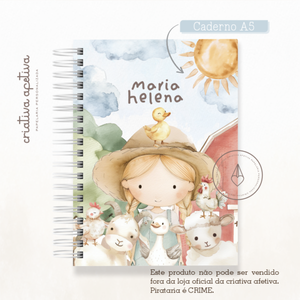 caderno fazendinha da maria