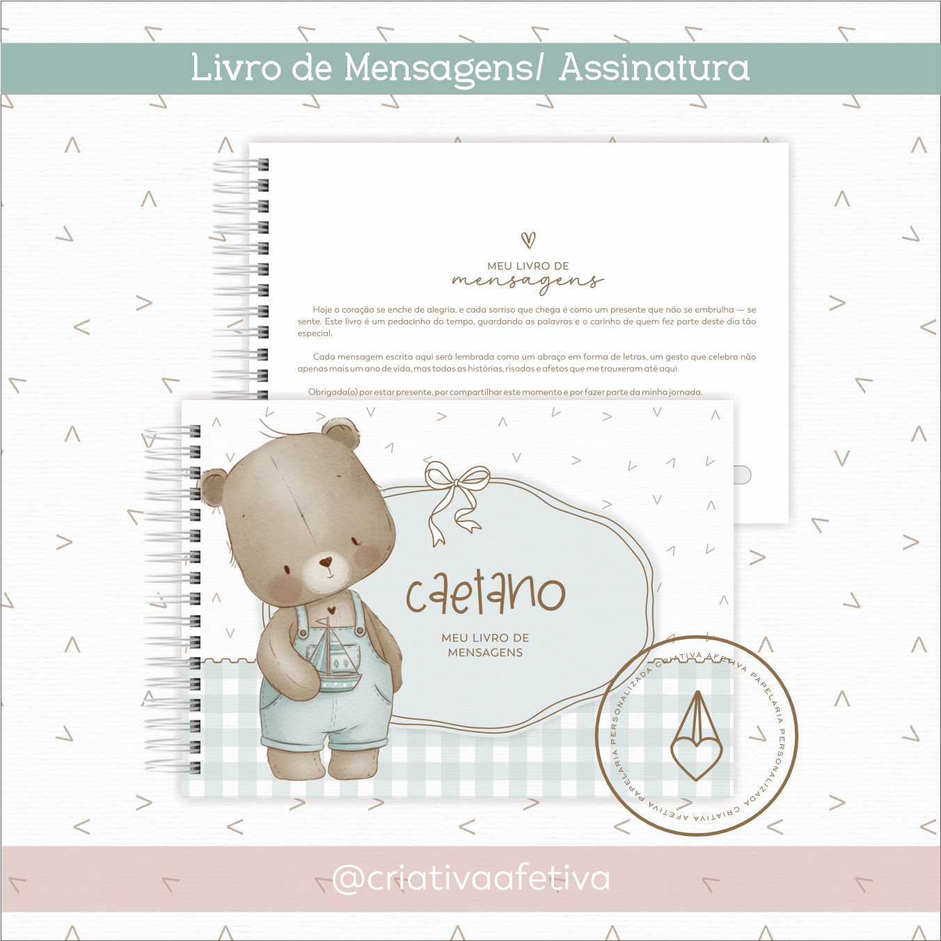 coleção mensagens afetivas chá de bebê