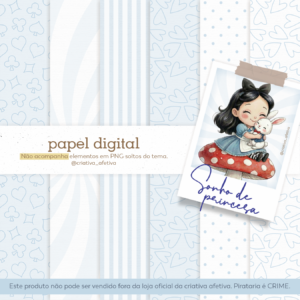 papel digital sonho de princesa - alice