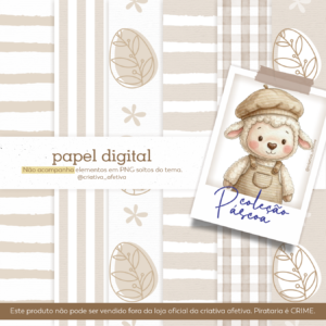 papel páscoa criativa ovelhinha