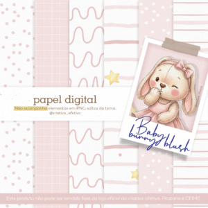 papel digital baby bunny blush