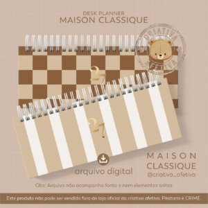desk planner 27 x 10,5 - maison classique 2027