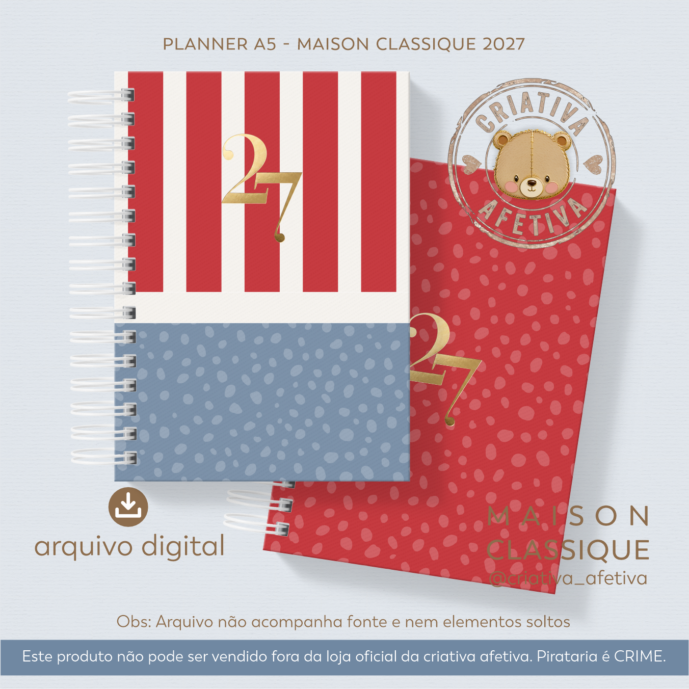 planner A5 - maison classique 2027