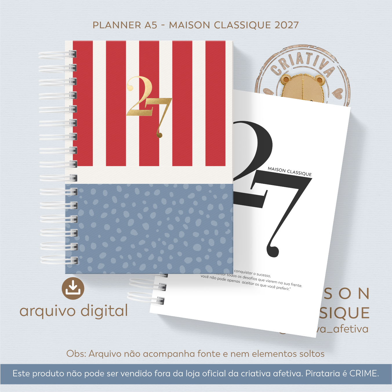 planner A5 - maison classique 2027 - Imagem 2