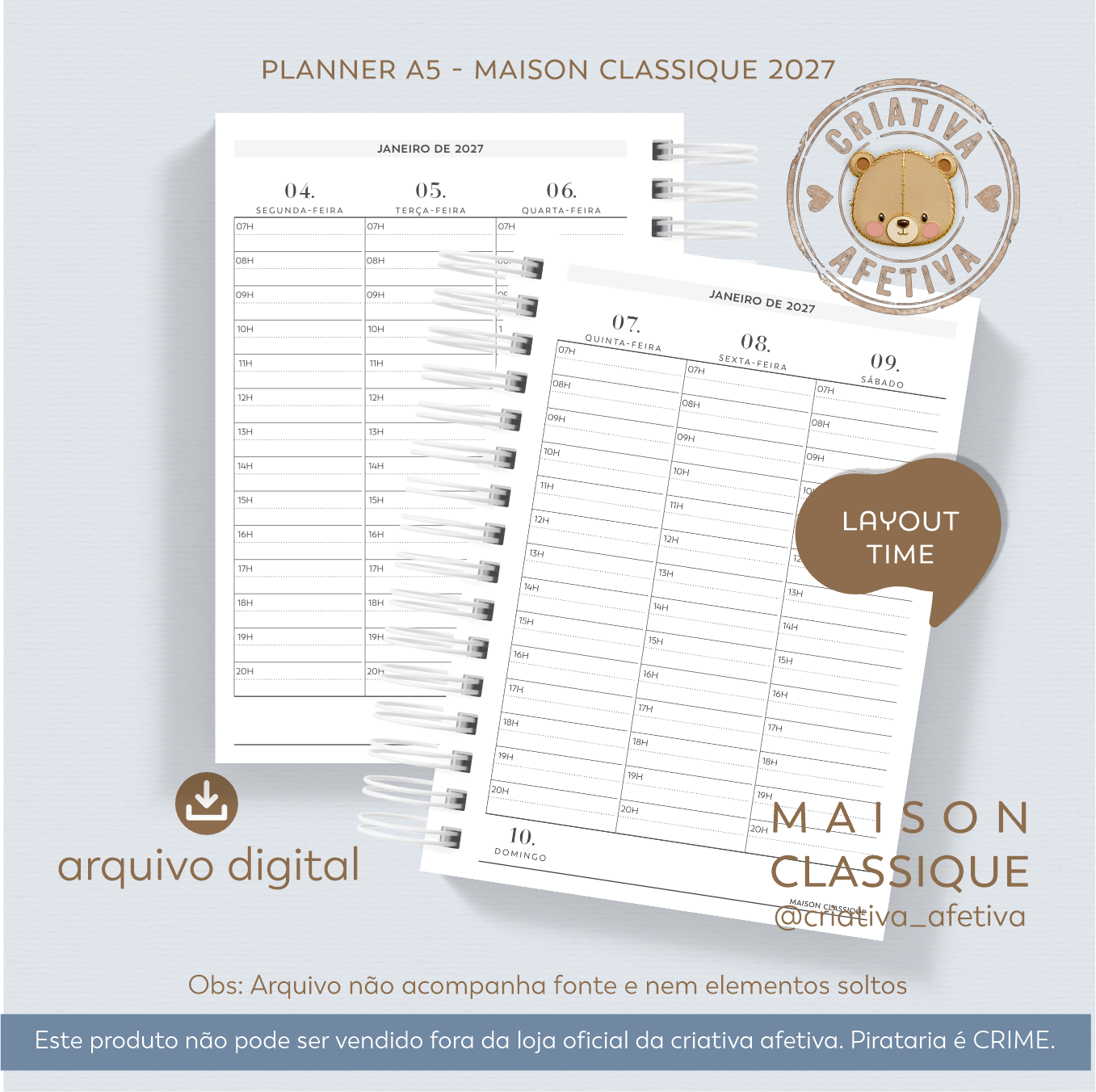planner A5 - maison classique 2027 - Imagem 5