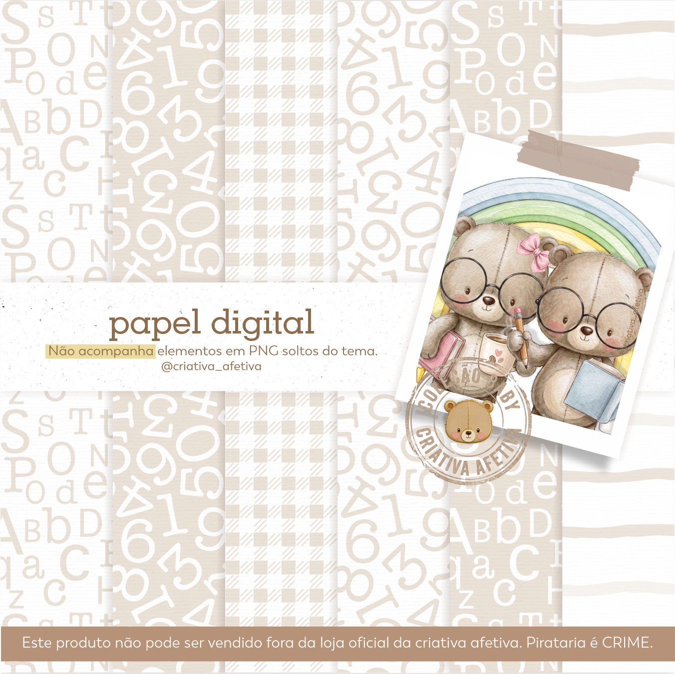 papel digital professores bege