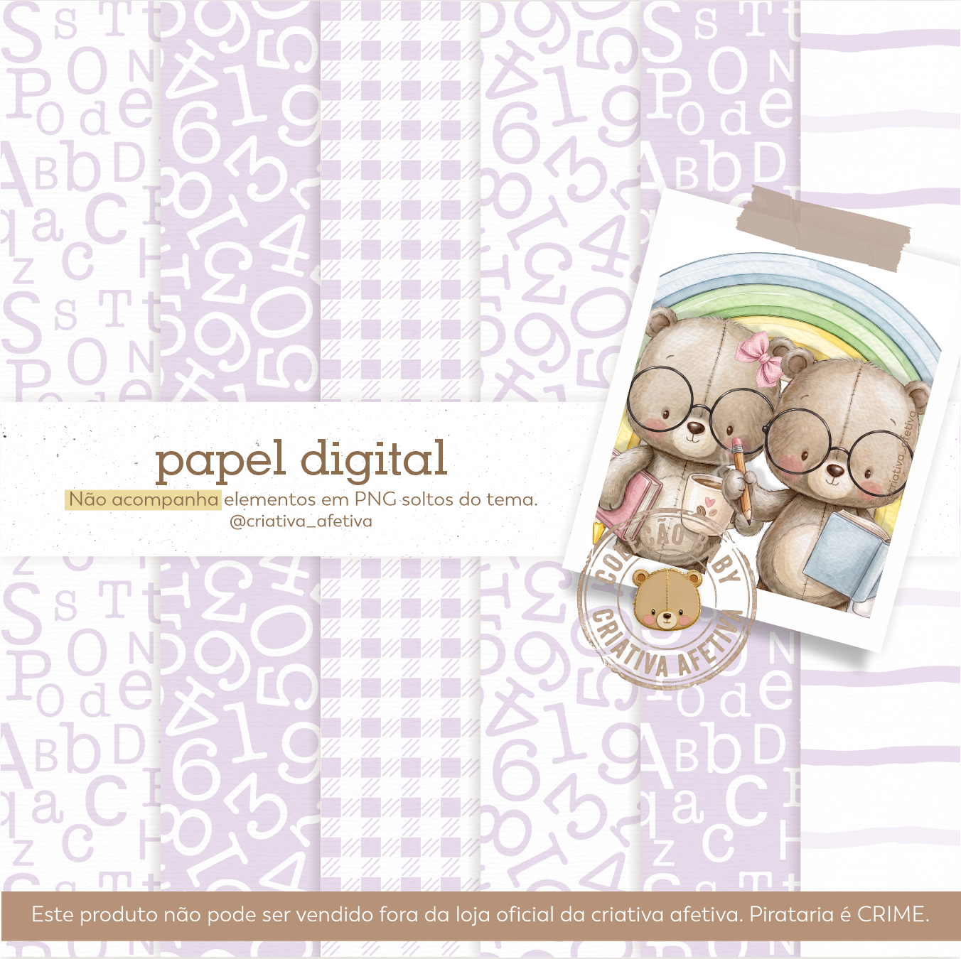 papel digital professores lilás